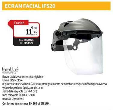 écran facial ifs20 bollé