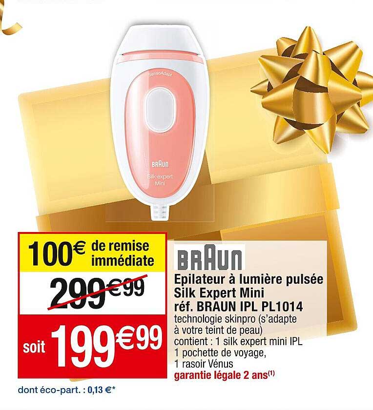 épilateur à lumière pulsée silk expert mini braun