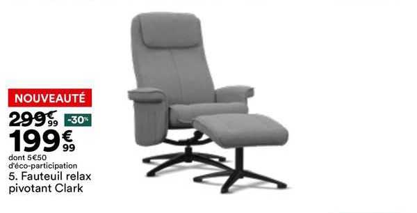fauteuil relax pivotant clark