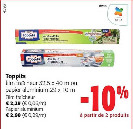 Film Fraîcheur, Papier Aluminium Toppits