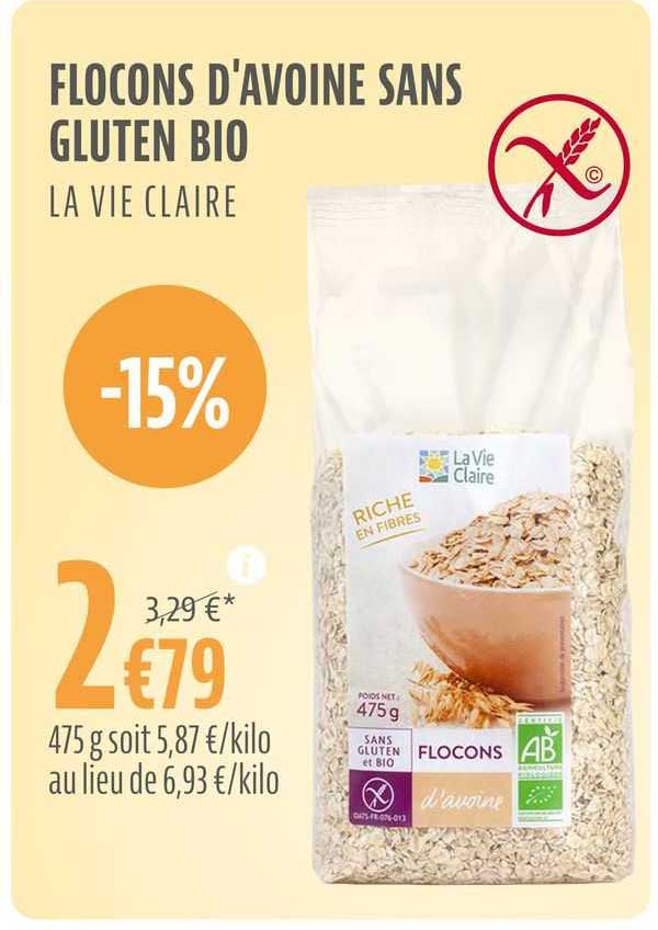 Flocons D'avoine Sans Gluten Bio