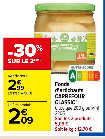 Fonds D'artichauts Carrefour Classic'
