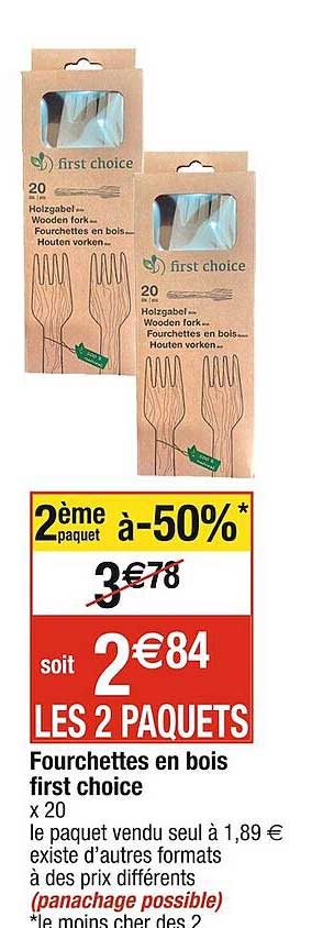 fourchettes en bois first choice