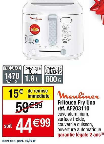 friteuse fry uno moulinex