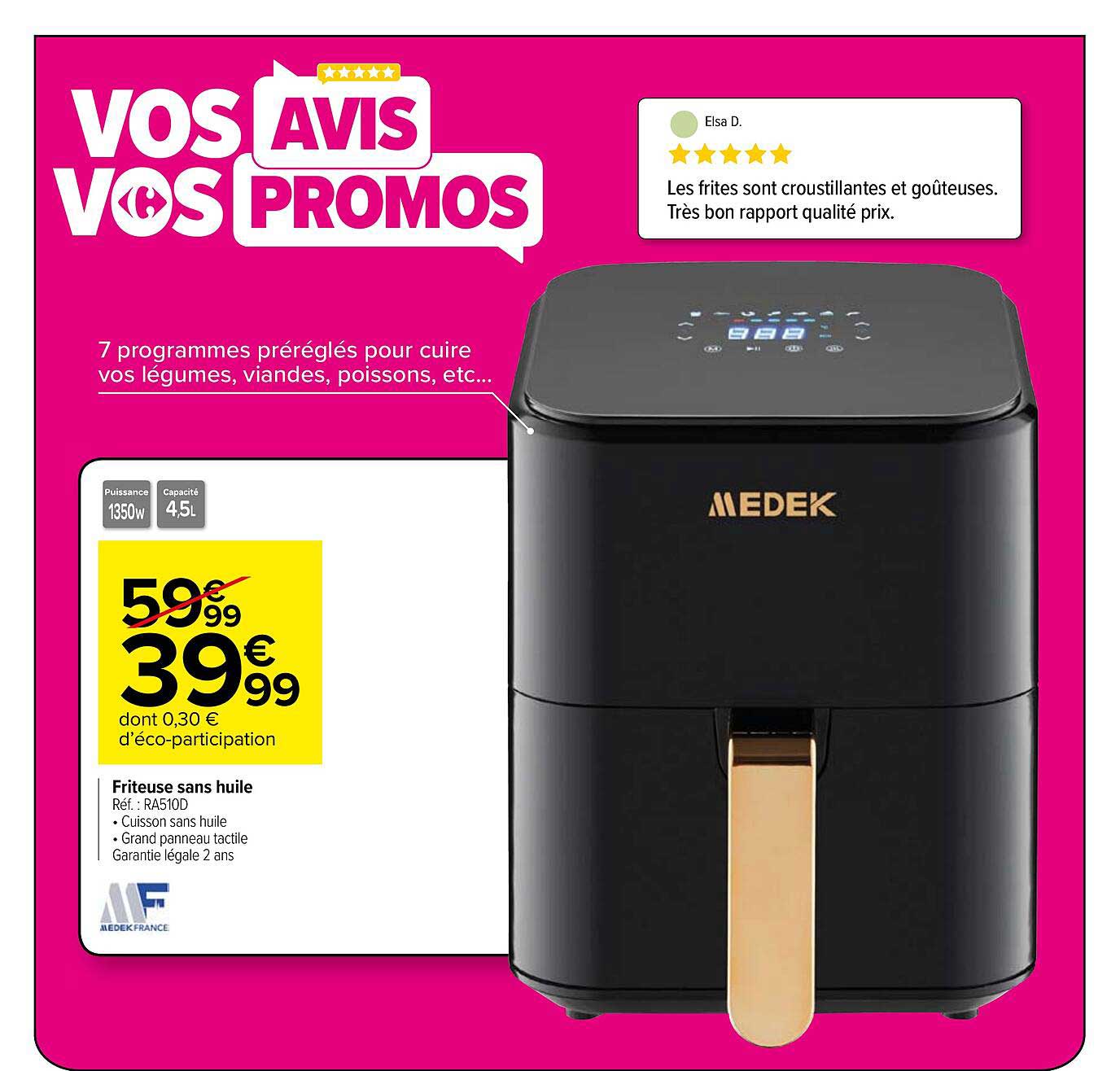 Friteuse Sans Huile Medek France