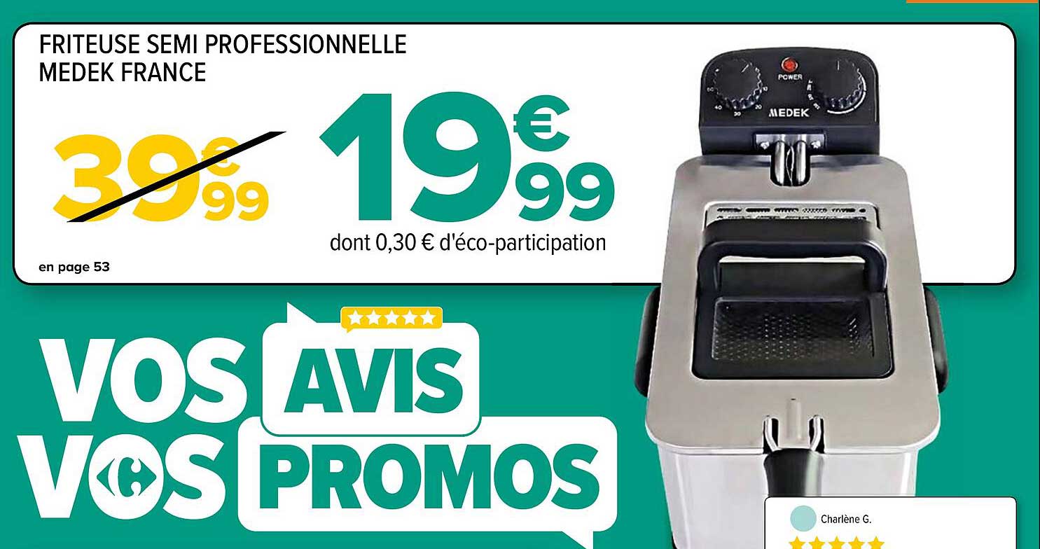 friteuse semi professionnelle medek france