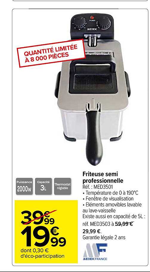 friteuse semi professionnelle