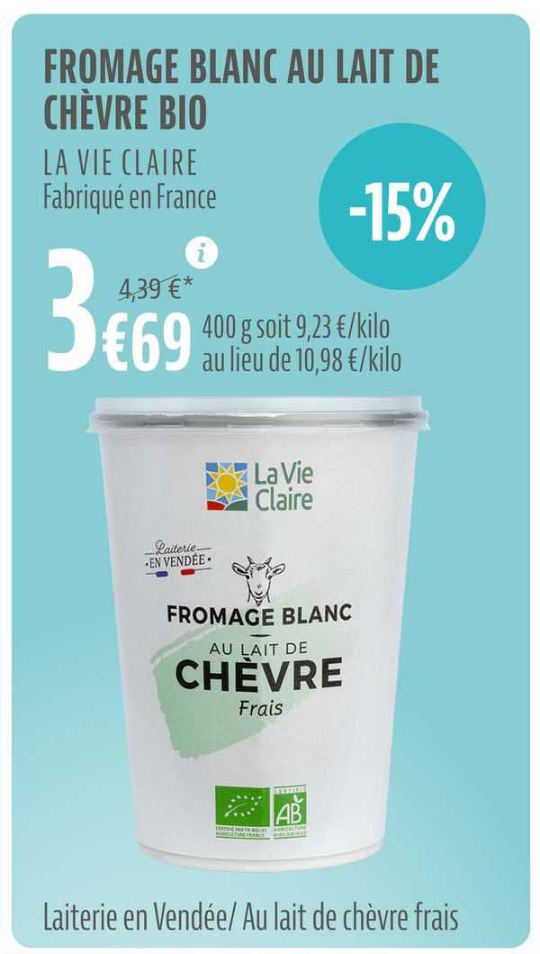 Fromage Blanc Au  Lait Chèvre Bio