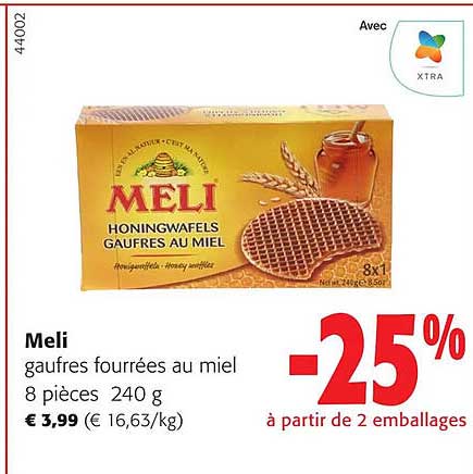 gaufres fourrées au miel meli