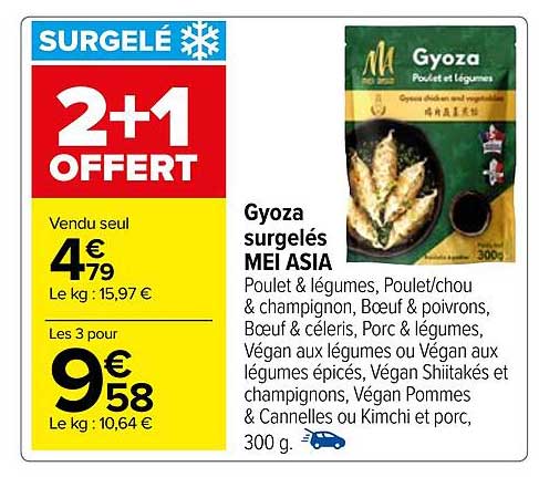gyoza surgelés mei asia