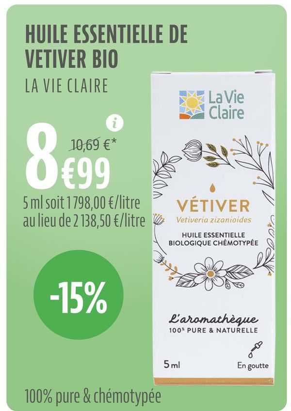 huile essentielle de vetiver bio