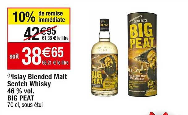 islay blended malt scotch whisky 46% vol big peat