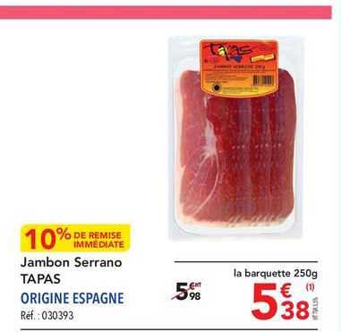 Jambon Serrano Tapas