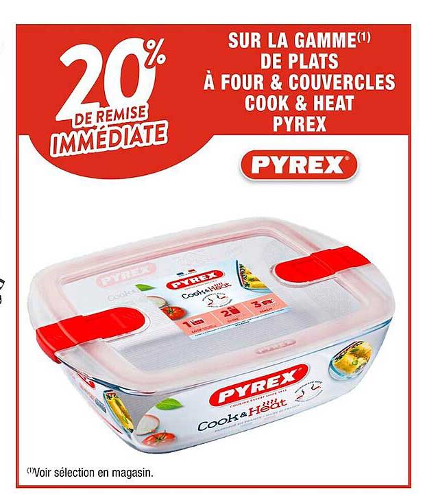 la gamme de plats à four & couvercles cook & heat pyrex