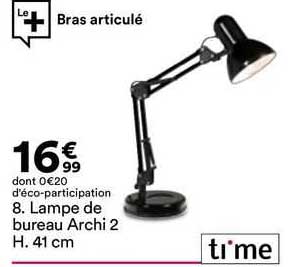 lampe de bureau archi 2 h. 41 cm ti'me