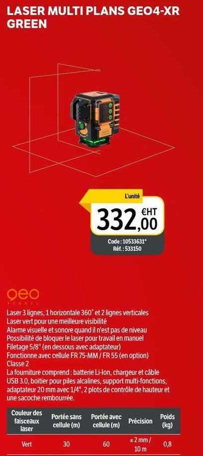 laser multi plans geo4-xr green qeo