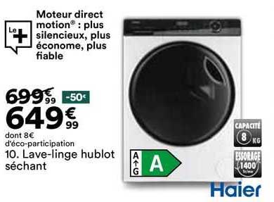 lave-linge hublot séchant haier