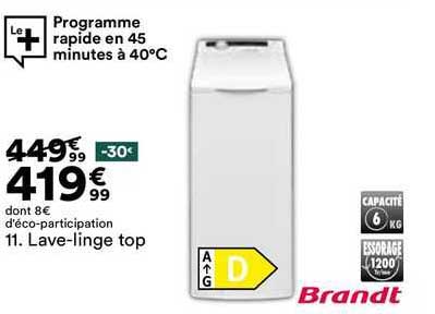 lave-linge top brandt