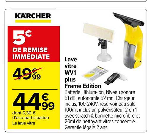 lave vitre wv1 plus frame édition