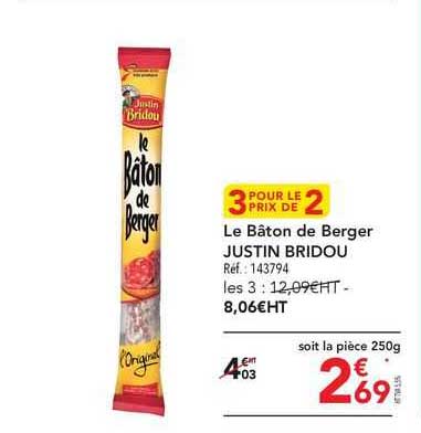 le bâton de berger justin bridou