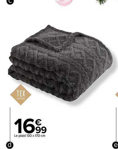 Le Plaid 130 X 170 Cm Tex Home
