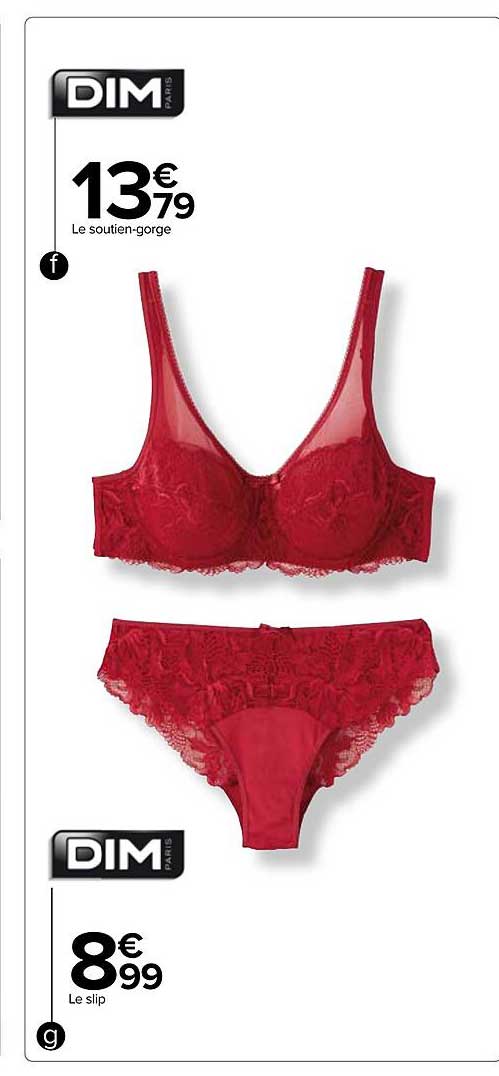 le soutien-gorge, le slip dim
