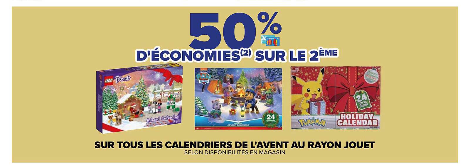 les calendriers de l'avent au rayon jouet
