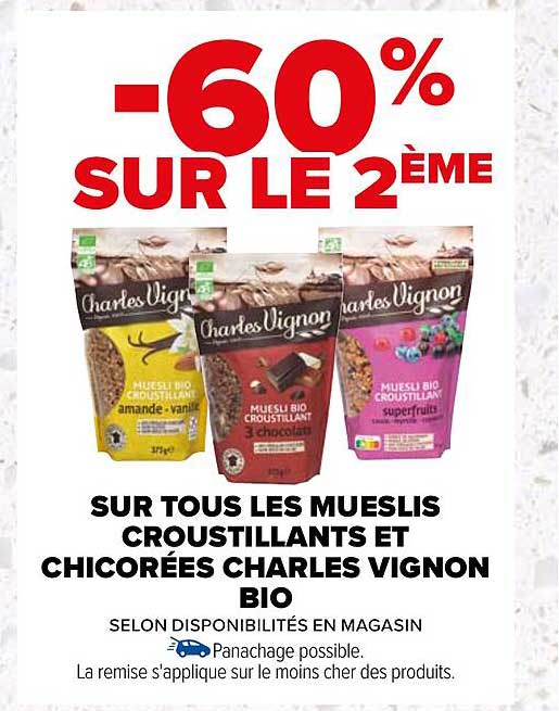 les mueslis croustillants et chicorées charles vignon bio
