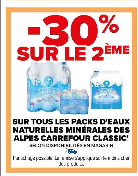 les packs d'eaux naturelles minérales des alpes carrefour classic'