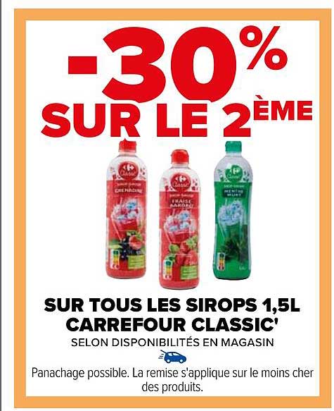 Les Sirops 1,5 L Carrefour Classic'