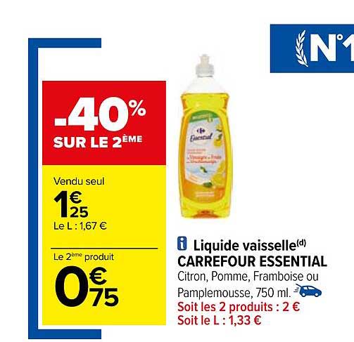 Liquide Vaisselle Carrefour Essential