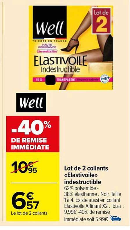 Lot De 2 Collants «elastivoile» Indestructible