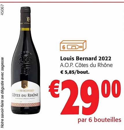 louis bernard 2022 a.o.p. côtes du rhône