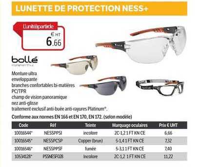 lunette de protection ness+ bollé