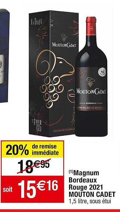 magnum bordeaux rouge 2021 mouton cadet