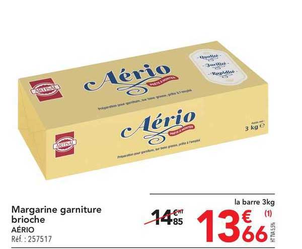 Margarine Garniture Brioche Aério