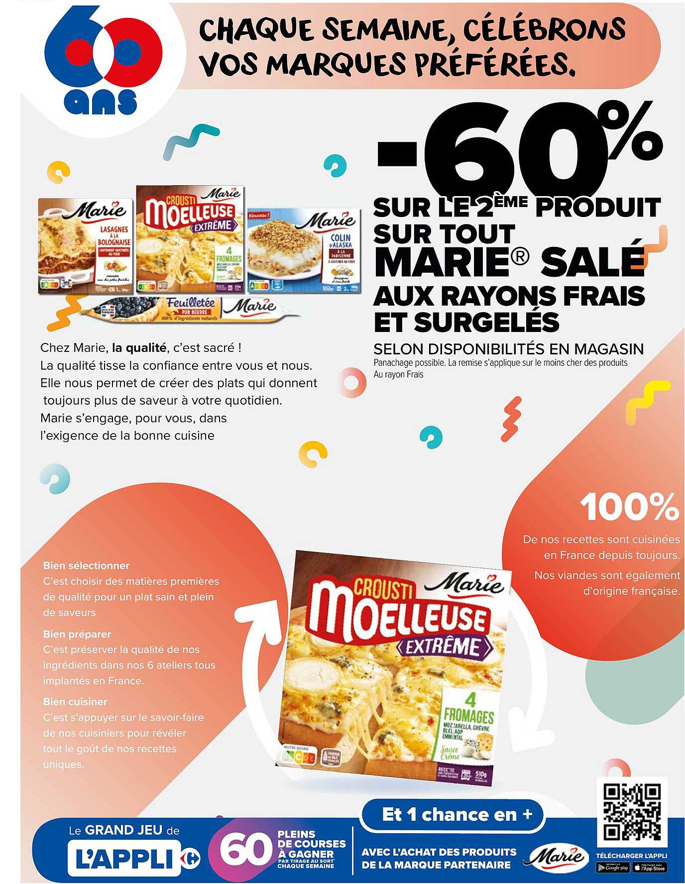 marie salé aux rayons frais et surgelés