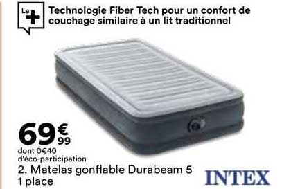 matelas gonflable durabeam 5 1 place intex