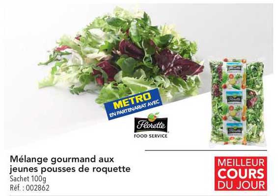 mélange gourmand aux jeunes pousses de roquette florette