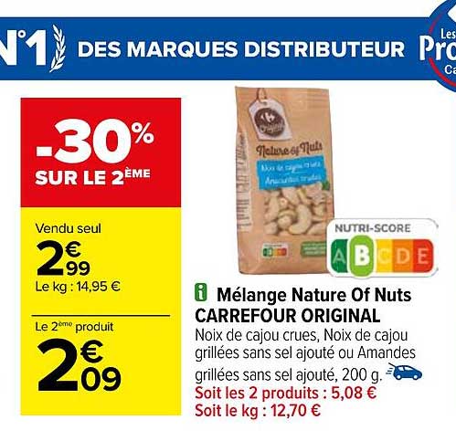 mélange nature of nuts carrefour original
