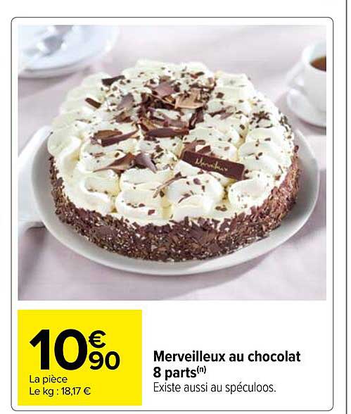 merveilleux au chocolat 8 parts