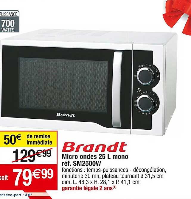 micro ondes 25 l mono brandt