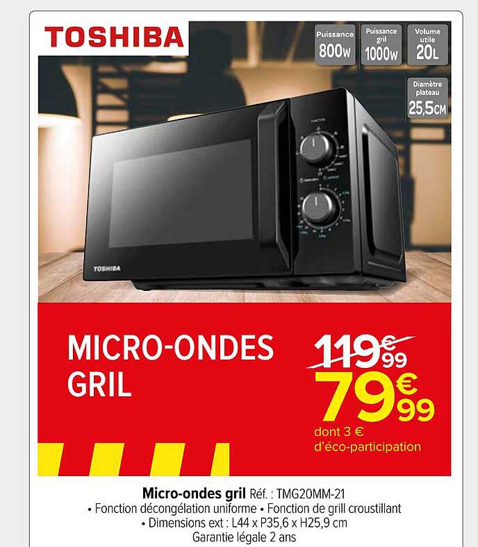 micro-ondes gril toshiba