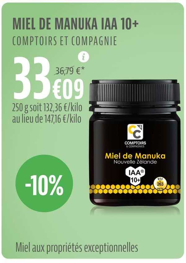 miel de manuka iaa 10+ comptoirs et compagnie