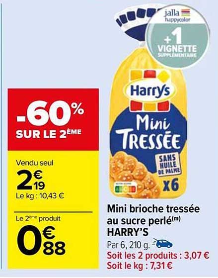 Mini Brioche Tressée Au Sucre Perlé Harry's