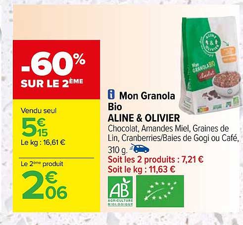 mon granola bio aline & olivier