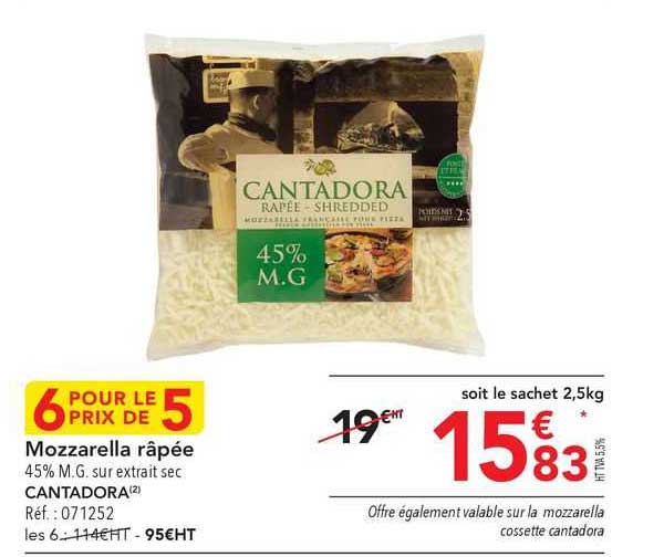 Mozzarella Râpée Cantadora