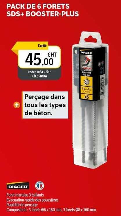 pack de 6 forêts sds+ booster-plus diager