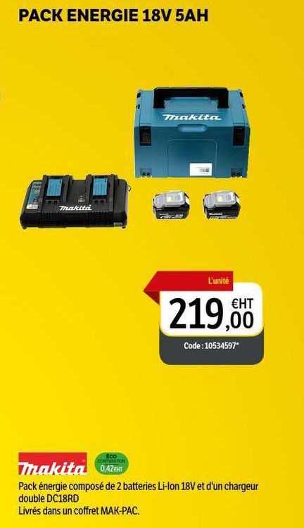 Pack énergie 18v 5Ah Makita