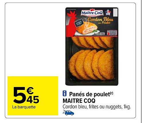 panés de poulet maître coq